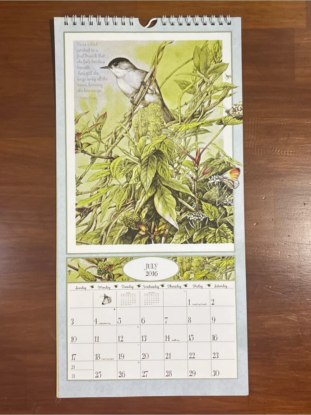 2016 The LANG Marjolein Bastin Nature’s Journal Calendar + Sleeve 15”x8”